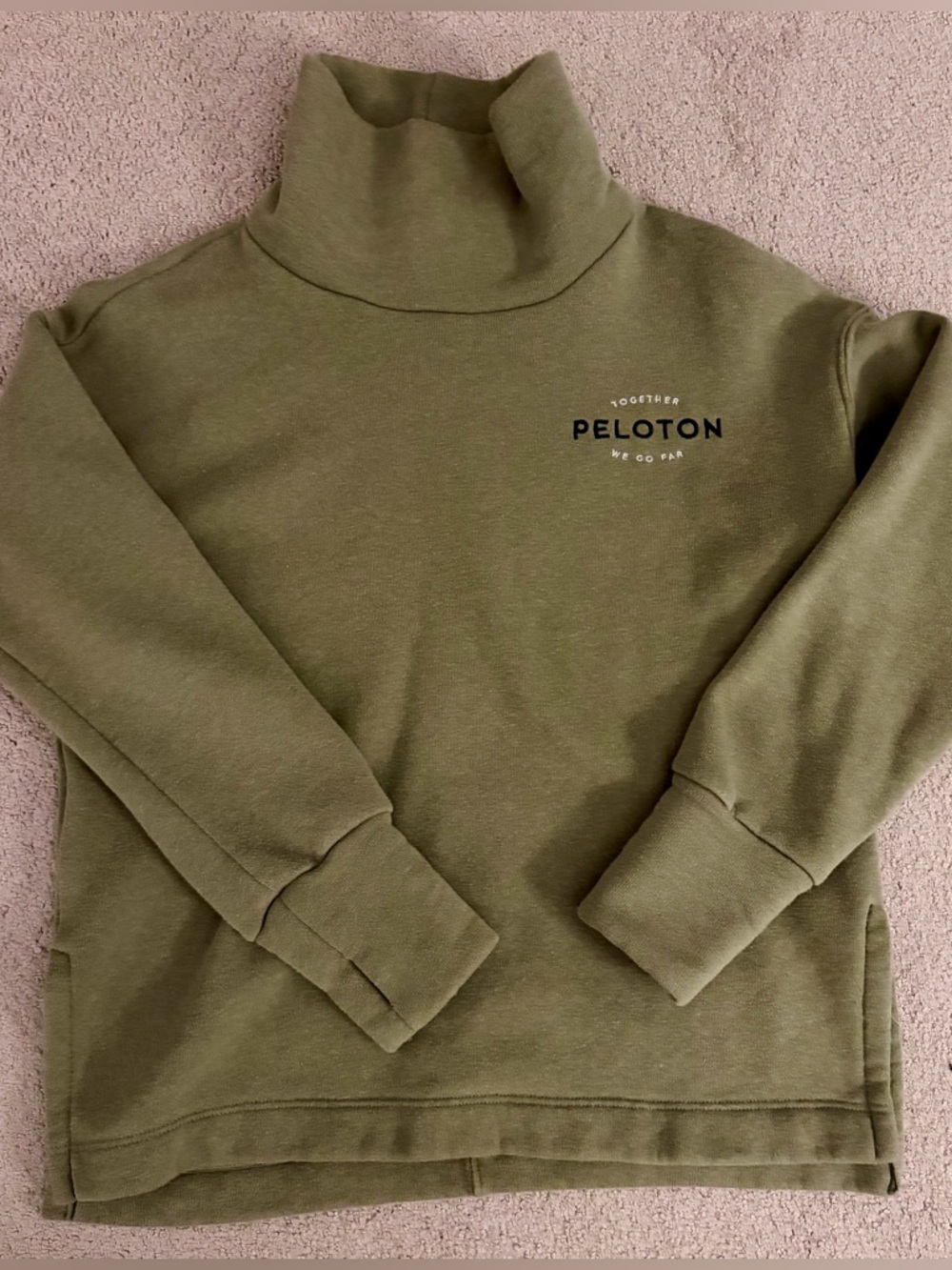 Peloton Men's Olive Turtleneck Sweatshirt